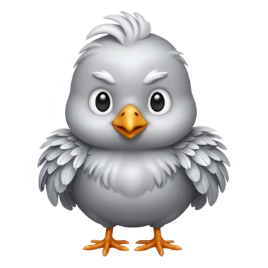 silver little chicken sticker