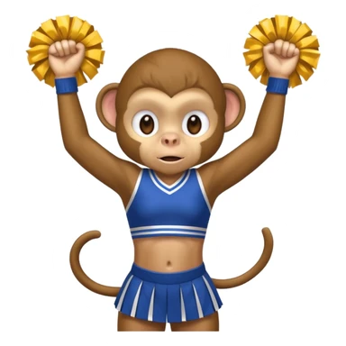 cheerleading monkey sticker