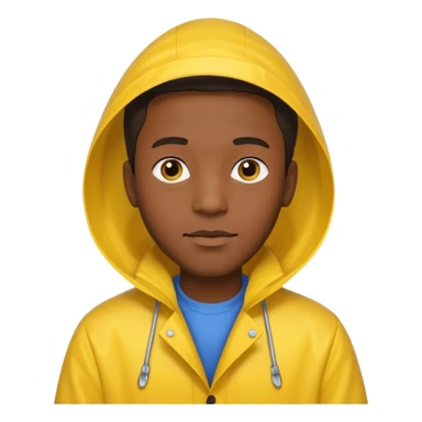 Raincoat Pedestrian black man sticker