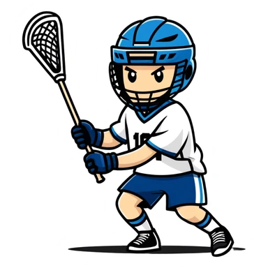 Lacrosse player sticker