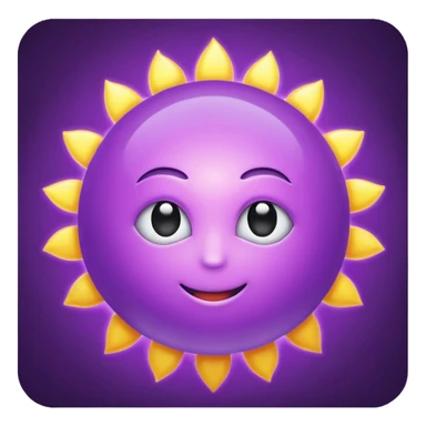 purple  sun sticker