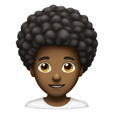 afro boy sticker