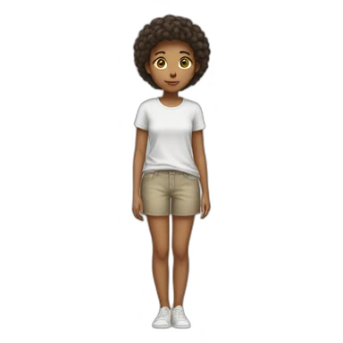 Invisible clothes girl sticker