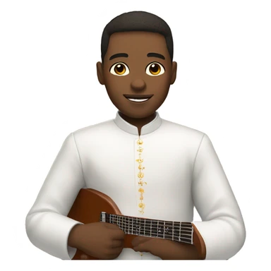 white choirboy in church with electric guitar in hand sticker