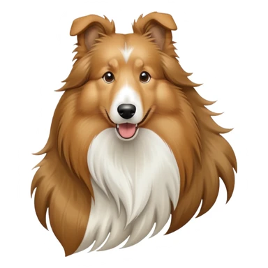 Rough Collie dog with long flowing fur sticker