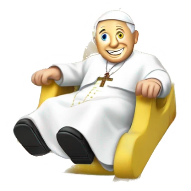 The Pope on The water slide sticker