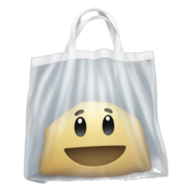A see through bag filled with white  sticker
