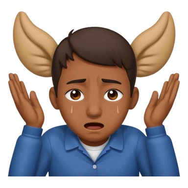 person covering ears, wincing in pain because the sound is terribly loud sticker