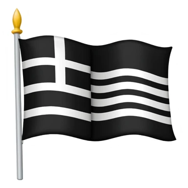 Emoji hermine du drapeau breton. Ne modifie par le design, je veux juste l'hermine en noir sticker