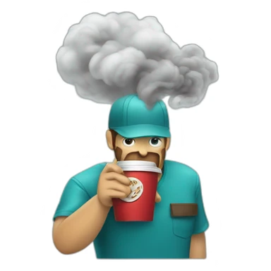 smoking makita coffee sticker