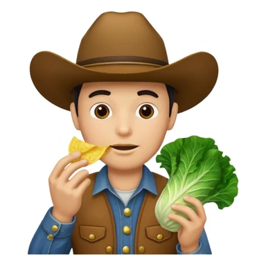 Cow boy chip cabbage  sticker