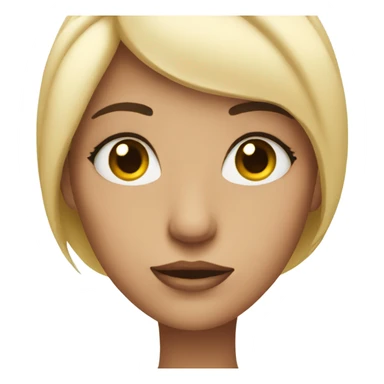 Woman with big lash sticker