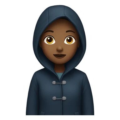 girl in coat at night sticker