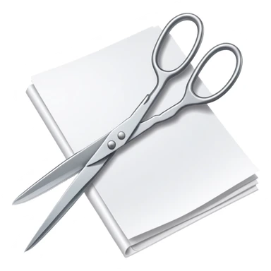 scissors cutting paper sticker