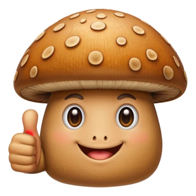 Mushroom giving thumbs up sticker