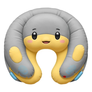 A plush travel pillow with gentle cushioning that wraps comfortably around the neck. sticker