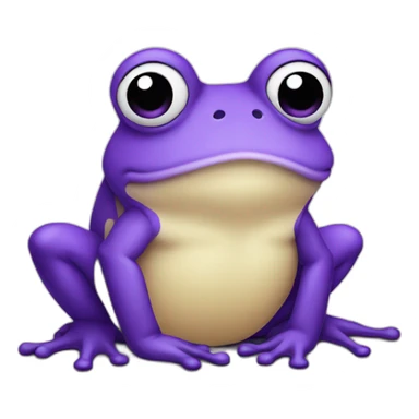 A purple frog sad sticker
