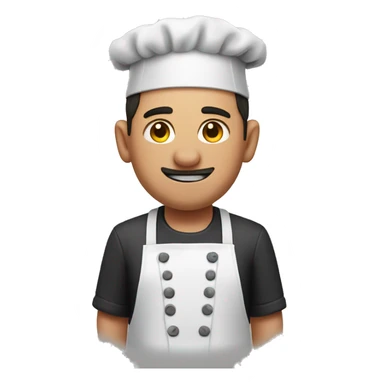 A butcher with pig face sticker