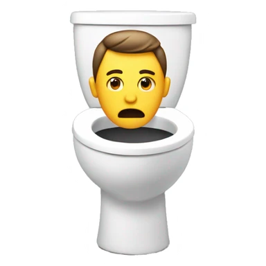 A head coming out of a toilet  sticker