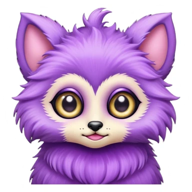 A creature with purple fur and big eyes sticker