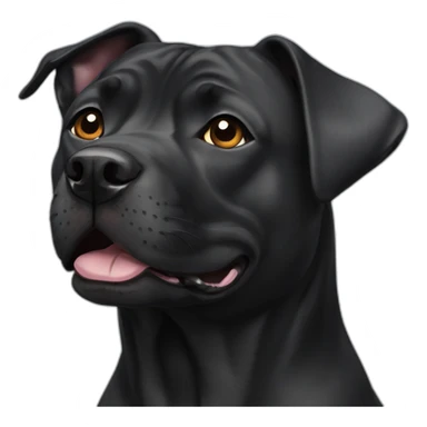 black staffy dog sticker