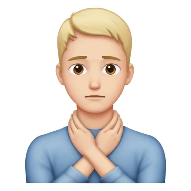 grabbing my neck cross armed sticker