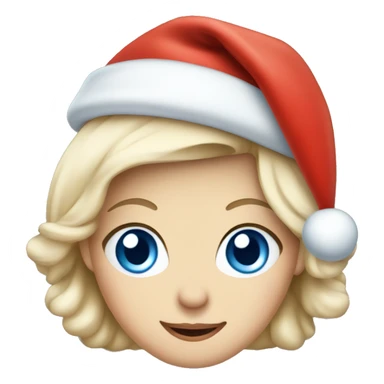 Cinderella wearing Santa hat and have blue eyes sticker