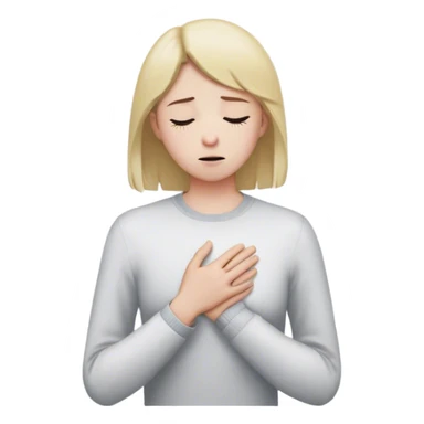 A person stands still, hand on their chest, hesitating between a floating “ “No.” Their face shows discomfort, but they don’t rush to choose. Nearby, someone looks disappointed but calm. The scene captures **pausing, tolerating discomfort, and making space for others' feelings.**  sticker