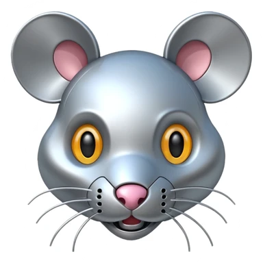robot mouse head sticker