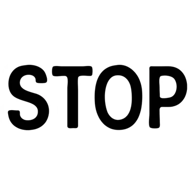stop sign in soft blue-grey color sticker