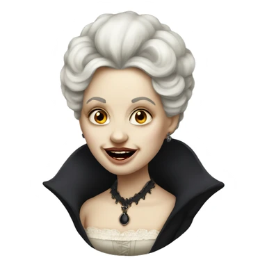 victorian lady vampire sticker
