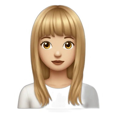 Lalisa avec les cheveux brun et un queue de cheval sticker