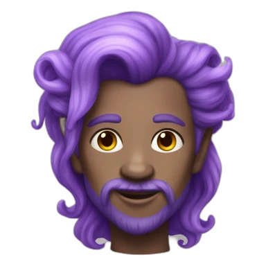 purple-skinned pointy-eared rainbow-haired giant sticker