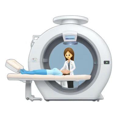 Posh-Radiologist-performing-breast-mri-to-woman sticker