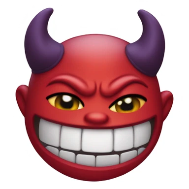Sly smile devil sticker