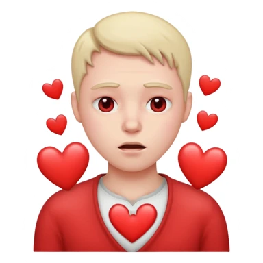 heart thumping out of chest person sticker