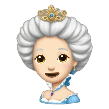 Marie Antoinette crying desperately sticker