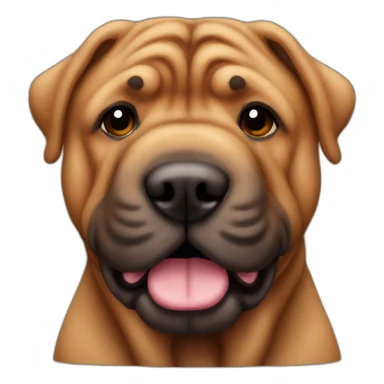 brown Sharpei sticker