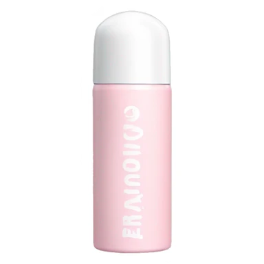 light pink spray deodorant with a white cap sticker