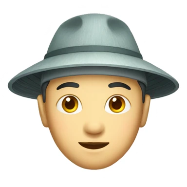 Chinese man with Chinese hat sticker