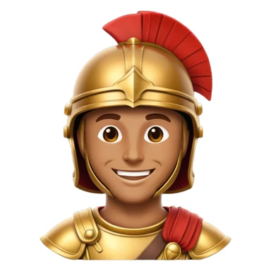 Cinematic Realistic Botero Bronze Roman fat Soldier Emoji. sticker