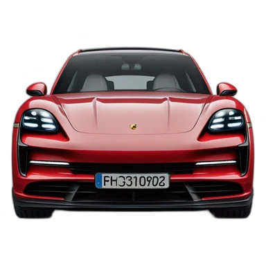 Porsche taycan turbo s sport turismo red profil sticker