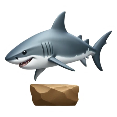 Shark riding a bull sticker