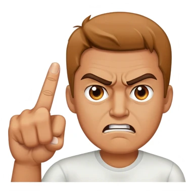 Man showing Middle finger sticker