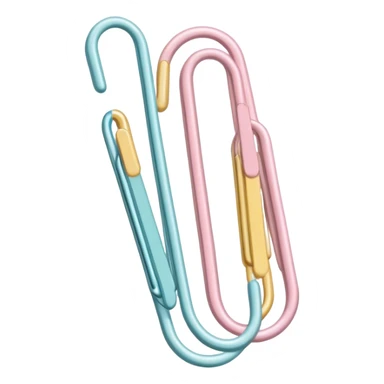 pastel paper clip sticker