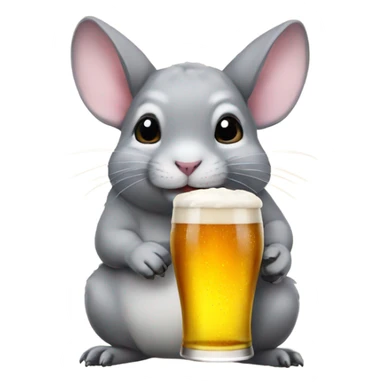 Chinchilla with beer sticker