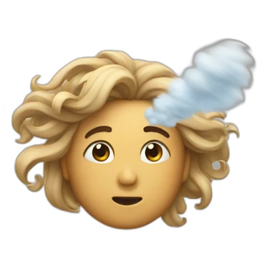 Wind blowing sticker