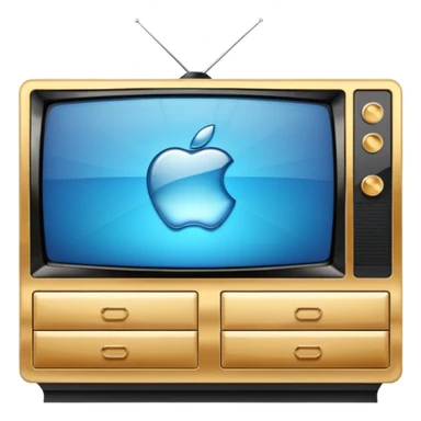 modern tv with news channel on it standing on a super luxurious marble cupboard sticker