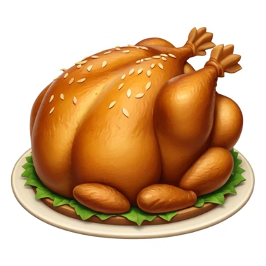 round chicken rost sticker