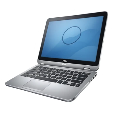 generate an ios genmoji of a dell laptop sticker